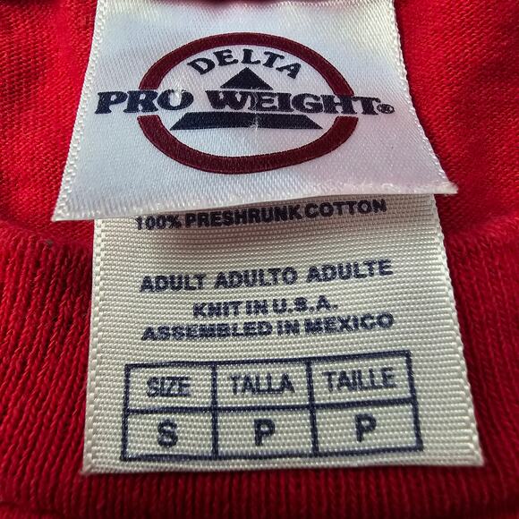 Delta Pro Weight Red Waylon Jennings Western Graphic T-shirt Size S - Picture 8 of 10